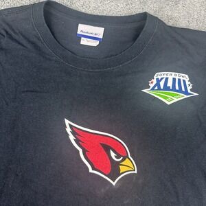 Reebok Larry Fitzgerald Arizona Cardinals Super Bowl XLIII Men's 2XL Black Shirt